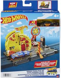 Automobilių stovėjimo aikštelė Mattel Hot Wheels City Speedy Pizza Pick Up HKX44, įvairių spalvų