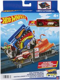 Automobilių stovėjimo aikštelė Mattel Hot Wheels City Fuel Station Shift HKX45, įvairių spalvų