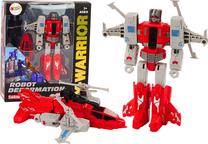 Transformeris Lean Toys Deformation X-Warrior, 15 cm, raudona sp./pilka sp.