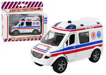  Žaislinis greitosios pagalbos automobilis Lean Toys Ambulance LT15053, balta sp.