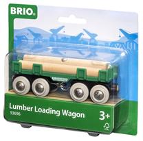  Žaislinis vagonas Brio Lumber Loading Wagon 33696, žalia sp.