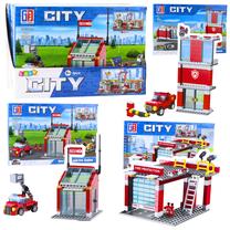 Konstruktorius Lean Toys City Fire Department Garage, (spalva/dizainas parenkami atsitiktine tvarka)
