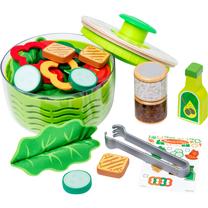 Žaisliniai virtuvės reikmenys, salotų rinkinys Melissa & Doug Salad Spinner, įvairių spalvų