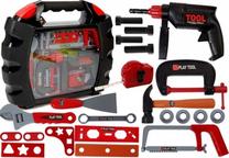 Žaislinis meistro įrankių rinkinys Lean Toys DIY Tool Kit, juoda sp./raudona sp./pilka sp.