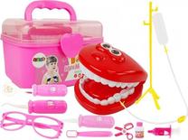 Žaislinis daktaro rinkinys Lean Toys Doc Mini Mediacal, rožinė sp.
