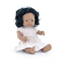 Lėlė Miniland My Friends & Me Latin Girl, 38 cm, balta sp.