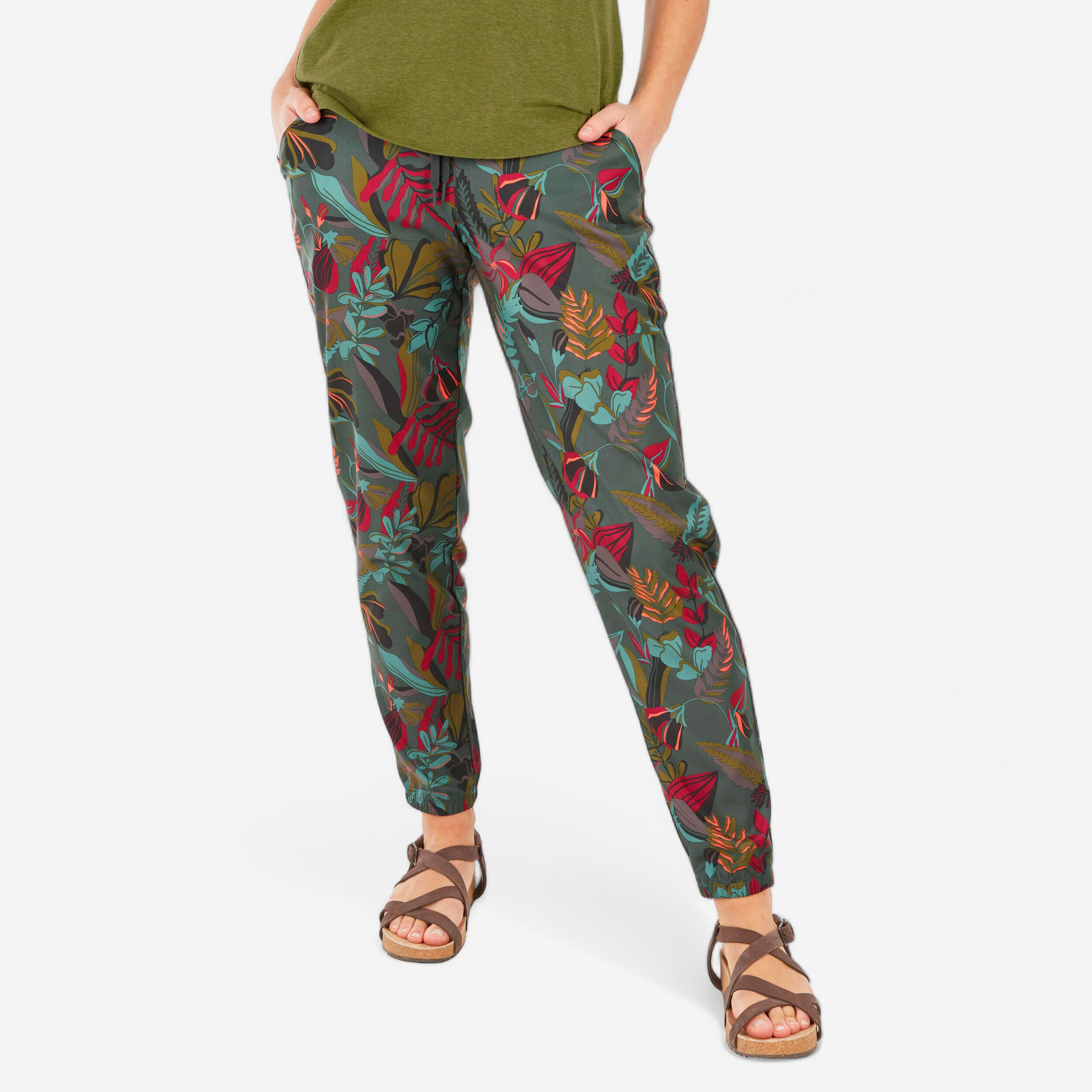 Women's hiking pants "NH100", green