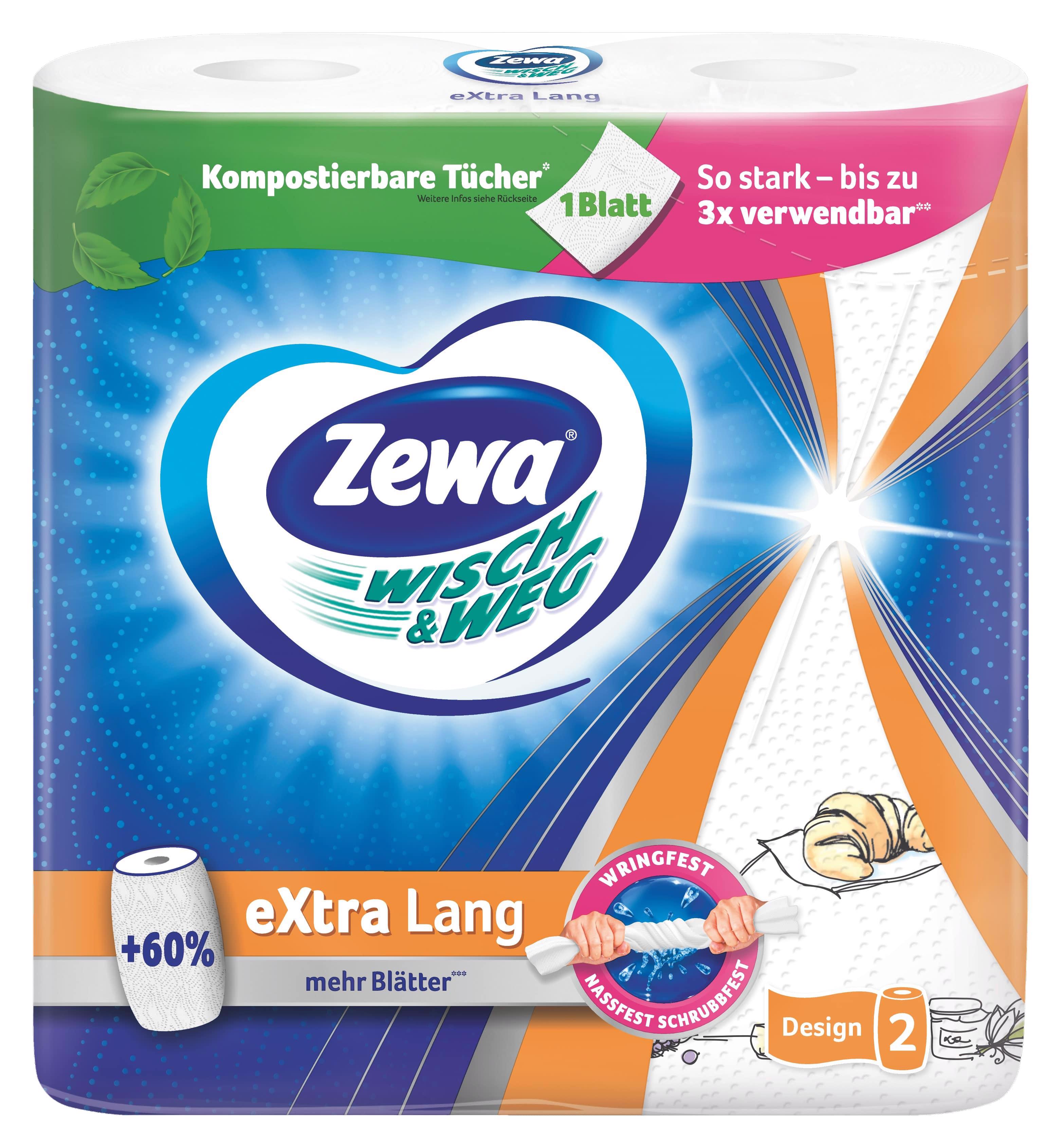 Popieriniai rankšluosčiai ZEWA WISCH&WEG DESIGN (2 sluoksn.), 2 vnt.