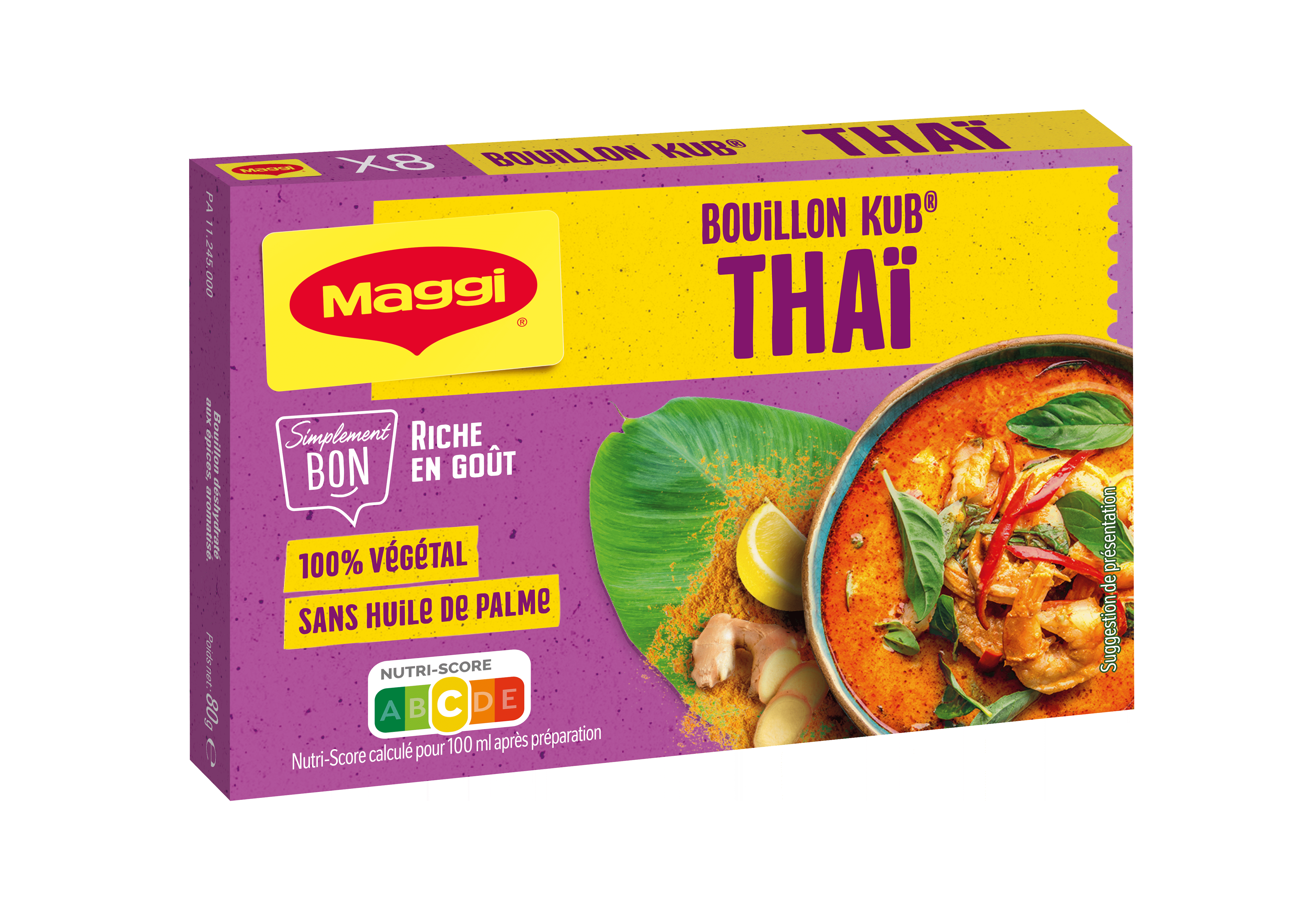 Sultinys MAGGI THAI, 8 kubeliai, 80 g