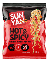 Greitai paruošiami makaronai SUN YAN (aštraus skonio), 65 g