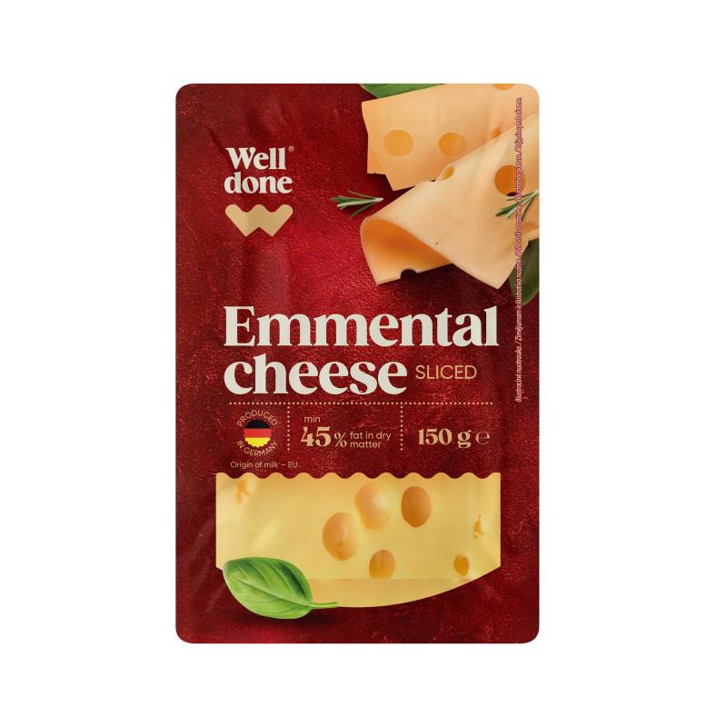 Ementalio sūris WELL DONE (riekelės), 45 % rieb. s. m., 150 g