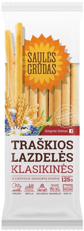 Traškios lazdelės KLASIKINĖS SAULĖS GRŪDAS, 125 g