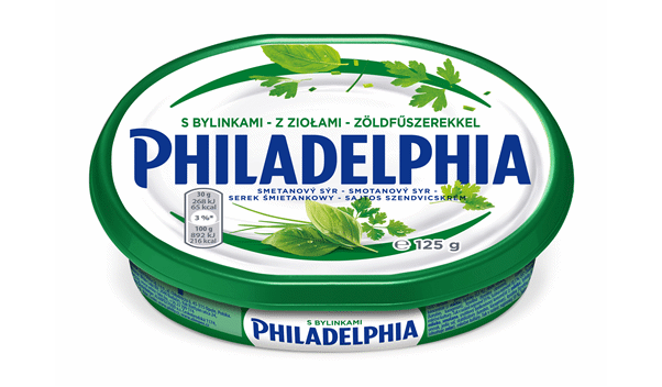 Tepamasis sūris PHILADELPHIA su žolelėmis, 20 % rieb., 125 g