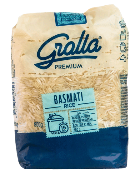 BASMATI ryžiai GRALLA PREMIUM, 800 g