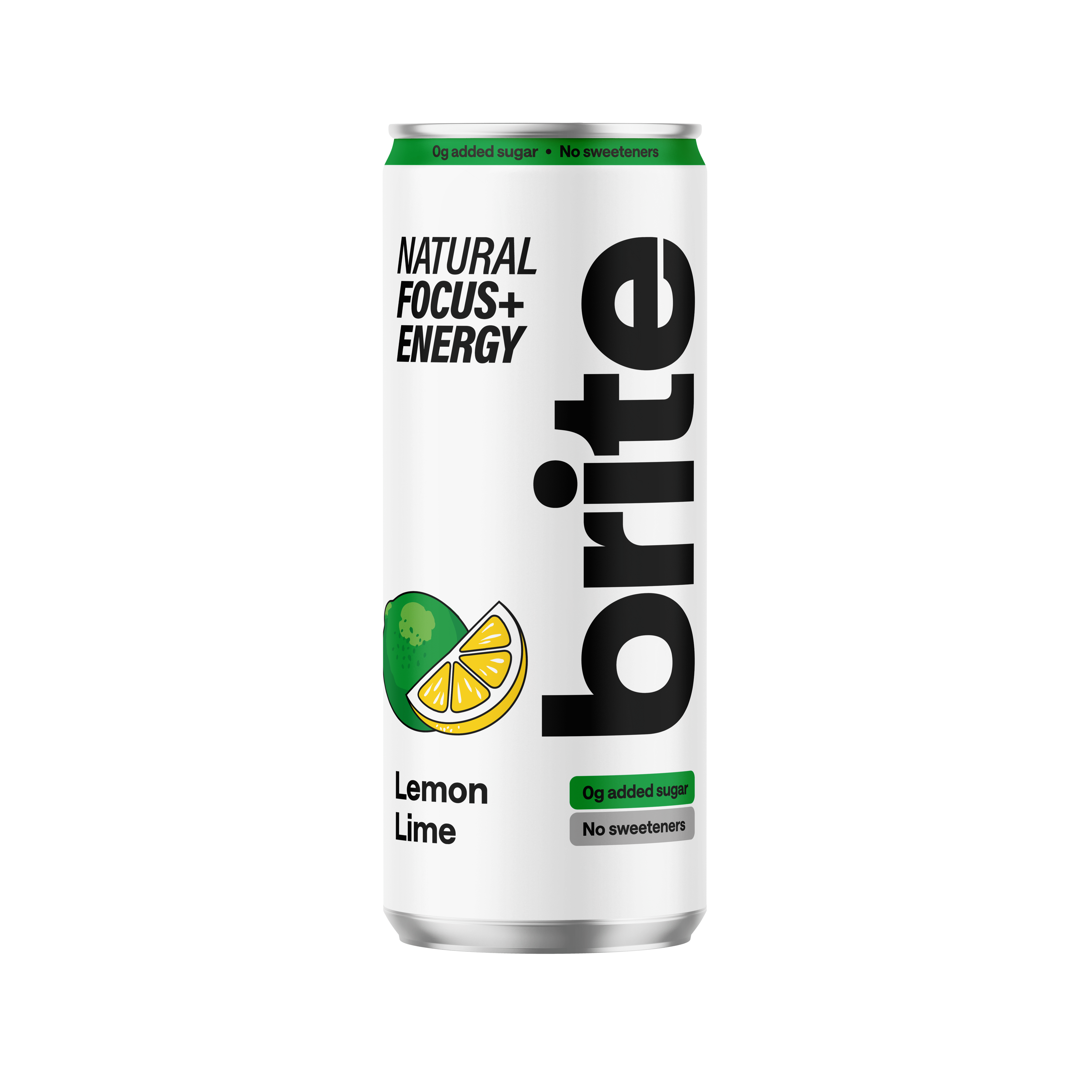 Natūralus energinis gėrimas BRITE citrina ir laimas, 330 ml