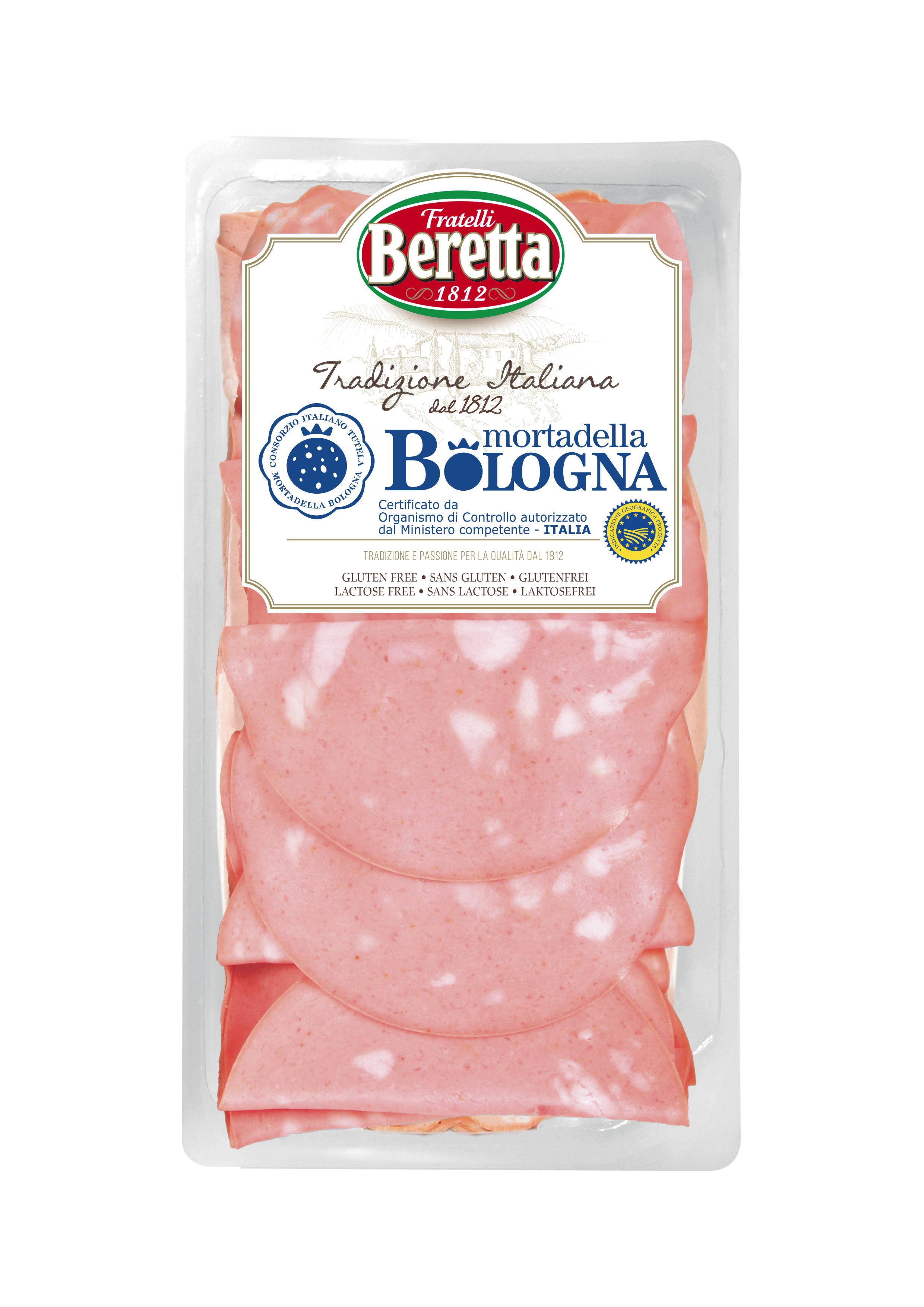Virta pjaustyta dešra BERETTA MORTADELLA, nerūš., 100 g