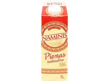 ROKIŠKIO NAMINIS Natūralus pienas, 3,5 %