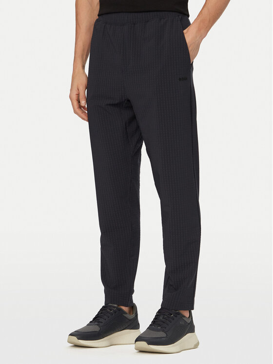 BOSS Medžiaginės kelnės · Tamsiai mėlyna · Slim Fit