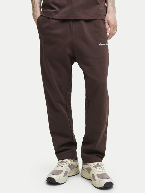 Jack & Jones Sportinės kelnės · Tamsiai ruda · Relaxed Fit
