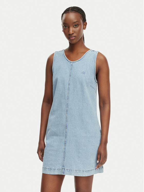 Calvin Klein Jeans Džinsinė suknelė · Mėlyna · Mini