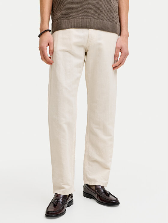 Jack & Jones Medžiaginės kelnės · Šviesiai smėlinė · Relaxed Fit