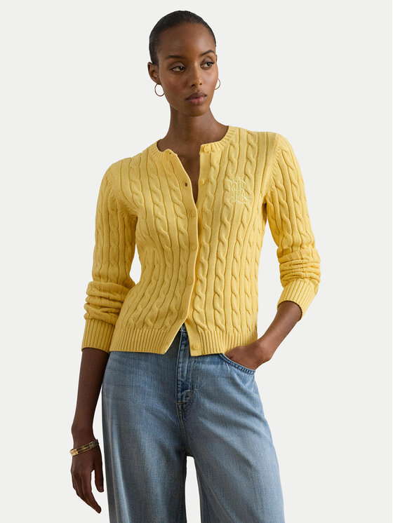 LAUREN RALPH LAUREN Kardiganas · Geltona · Regular Fit