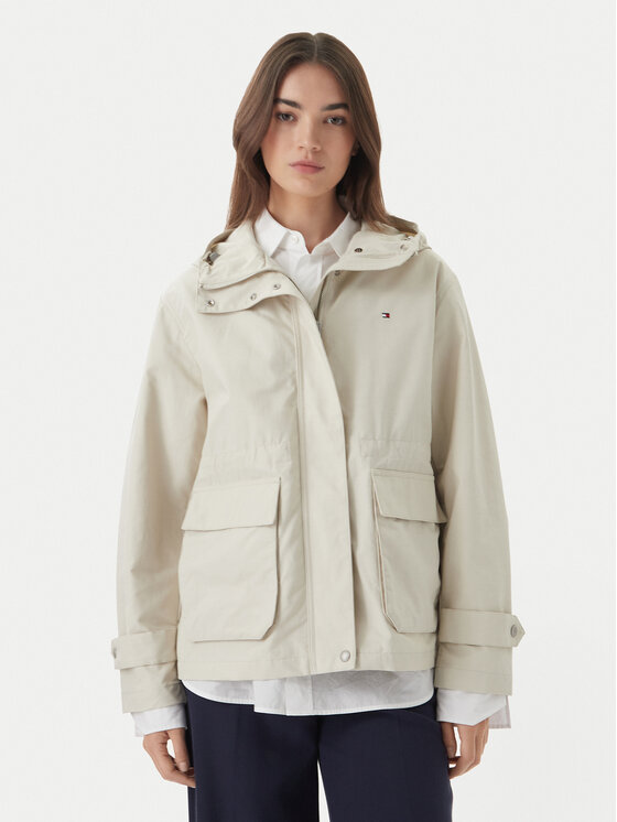 Tommy Hilfiger Demisezoninė striukė · Šviesiai smėlinė