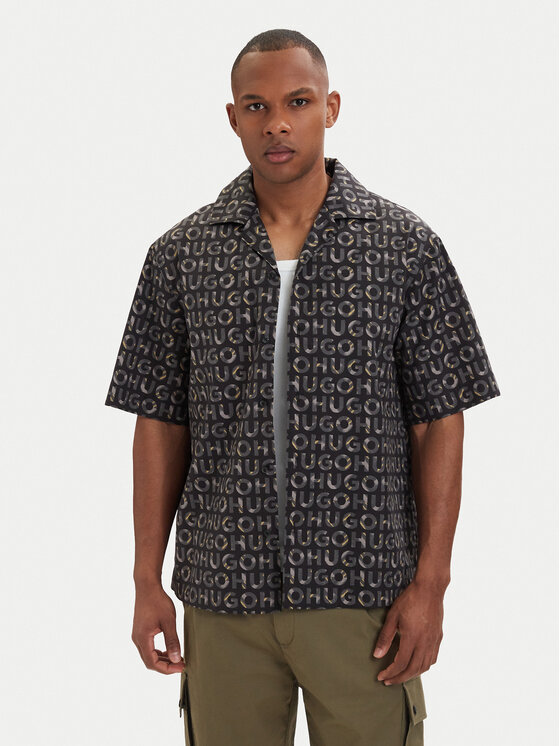 HUGO Marškiniai · Juoda · Oversize