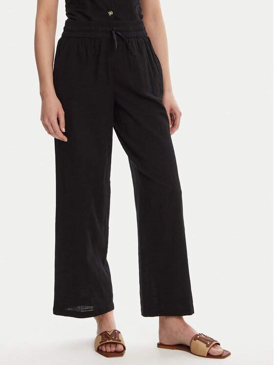 Vero Moda Medžiaginės kelnės · Juoda · Regular Fit