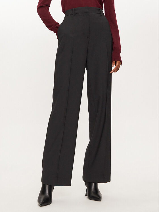 Calvin Klein Medžiaginės kelnės · Juoda · Regular Fit