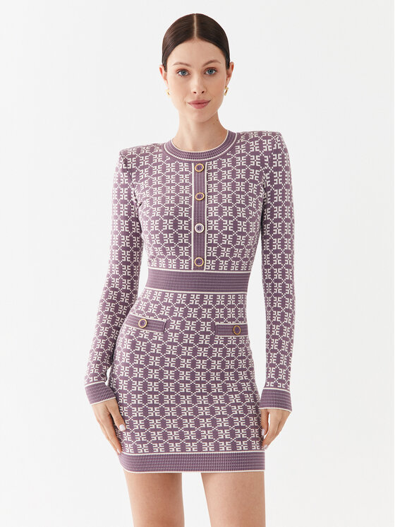 Kodas 20MAY Elisabetta Franchi Trikotažinė suknelė · Violetinė · Mini