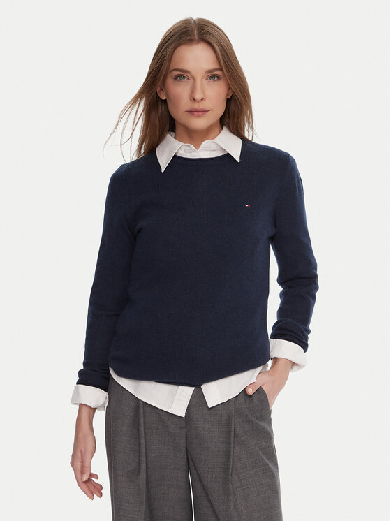 Tommy Hilfiger Megztinis · Tamsiai mėlyna · Regular Fit