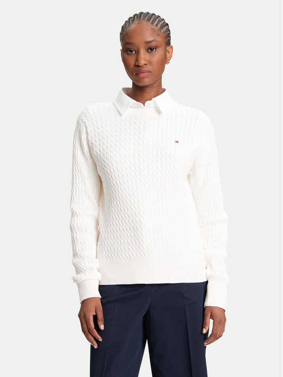 Tommy Hilfiger Megztinis · Écru · Regular Fit