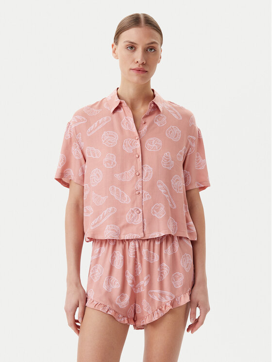 Hunkemöller Pižamos marškinėliai · Smėlio