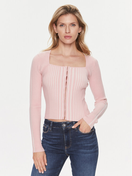 Guess Kardiganas · Rožinė · Slim Fit