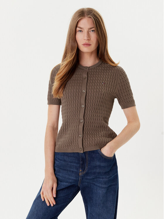 Tommy Hilfiger Kardiganas · Ruda · Slim Fit