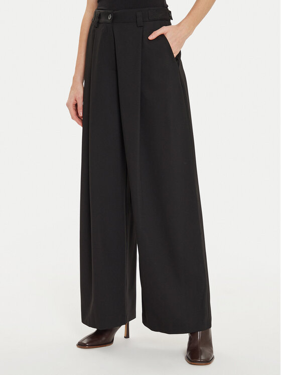 Imperial Palazzo kelnės · Juoda · Regular Fit