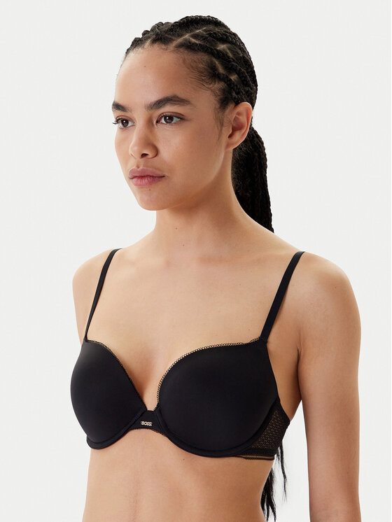 BOSS Pakelianti (push-up) liemenėlė · Juoda