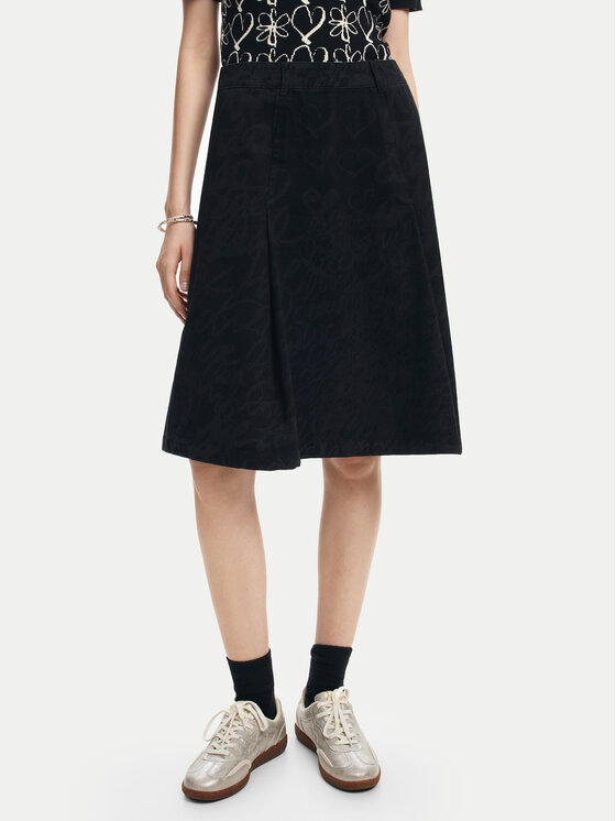 Desigual Trapecijos formos sijonas · Juoda
