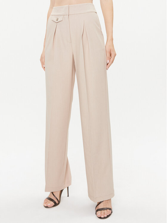 Vila Medžiaginės kelnės · Smėlio · Regular Fit