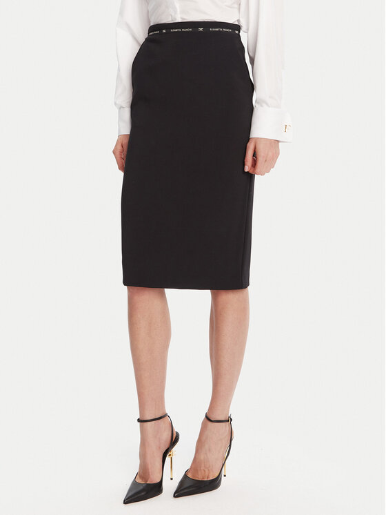 Elisabetta Franchi Midi sijonas · Juoda