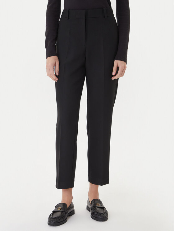 Tommy Hilfiger Medžiaginės kelnės · Juoda · Regular Fit