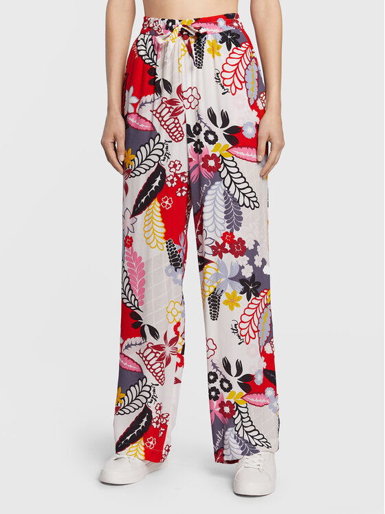 United Colors Of Benetton Medžiaginės kelnės · Spalvota · Relaxed Fit