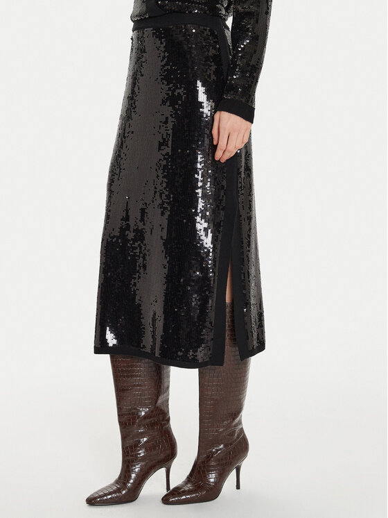 TWINSET Midi sijonas · Juoda · Midi