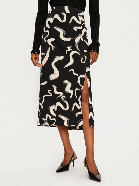 ONLY Midi sijonas · Juoda · Midi
