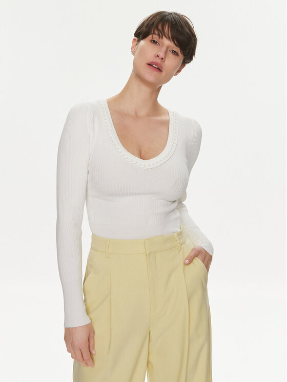 Morgan Megztinis · Écru · Slim Fit