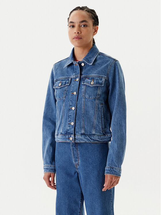 Tommy Jeans Džinsinė striukė · Mėlyna