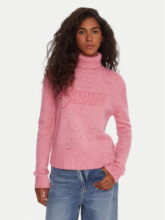 Tommy Jeans Golfas · Rožinė · Relaxed Fit