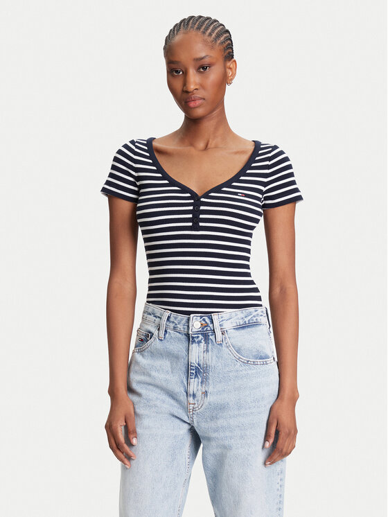 Tommy Jeans Marškinėliai · Tamsiai mėlyna