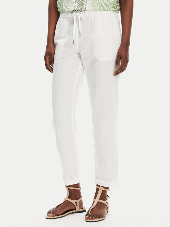 Olsen Medžiaginės kelnės · Balta · Regular Fit